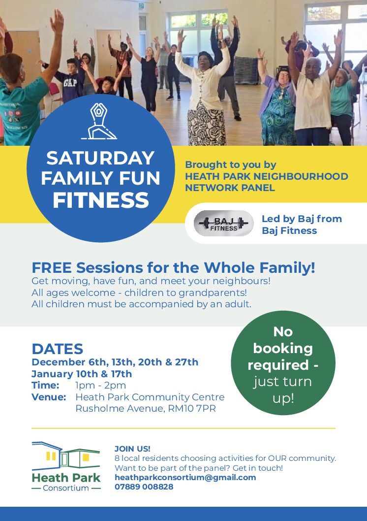 Heath Park Neighbourhood Fitness Classes A5 Flyer
